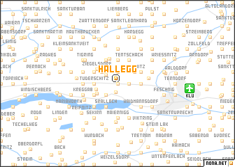 map of Hallegg