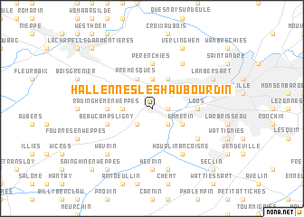 map of Hallennes-lès-Haubourdin