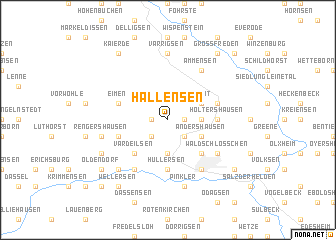 map of Hallensen