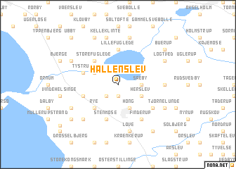 map of Hallenslev