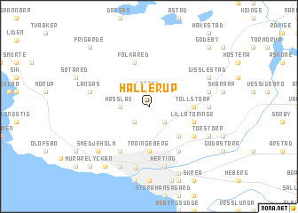 map of Hällerup