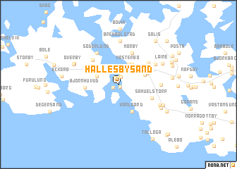 map of Hällesby Sand