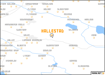 map of Hällestad