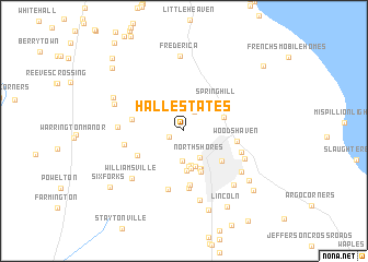 map of Hall Estates