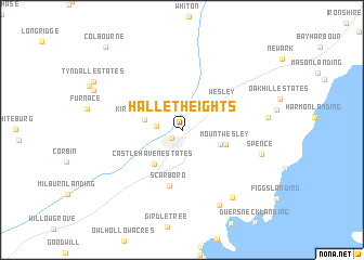 map of Hallet Heights