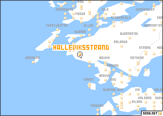 map of Hälleviksstrand