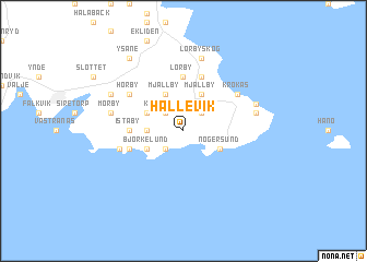 map of Hällevik