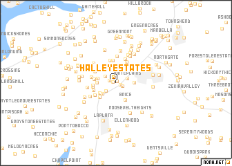 map of Halley Estates