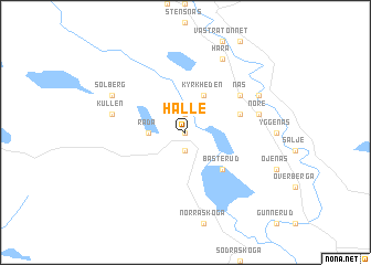 map of Hälle