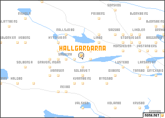 map of Hällgårdarna