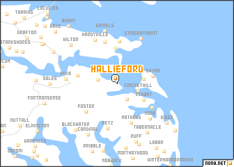 map of Hallieford