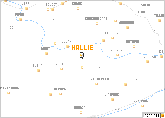 map of Hallie