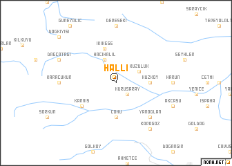 map of Hallı