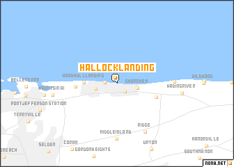map of Hallock Landing