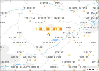 map of Halloughton