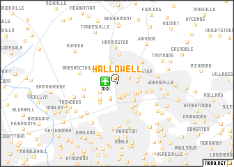 map of Hallowell