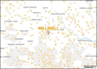 map of Hallowell