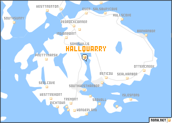 map of Hall Quarry