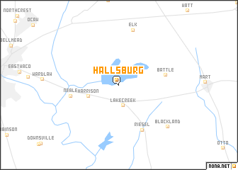 map of Hallsburg