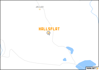 map of Halls Flat