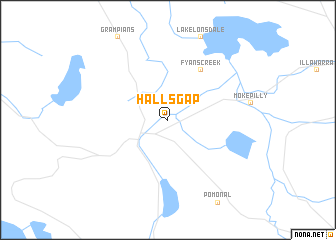 map of Halls Gap