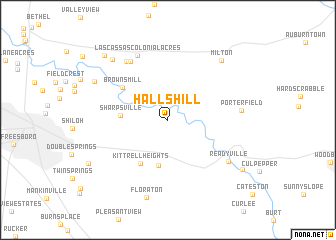 map of Halls Hill