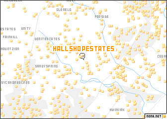 map of Hall Shop Estates