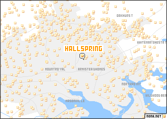 map of Hall Spring