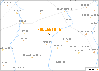 map of Halls Store