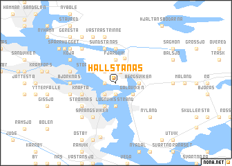 map of Hallstanäs