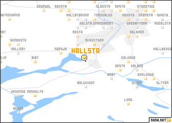 map of Hållsta