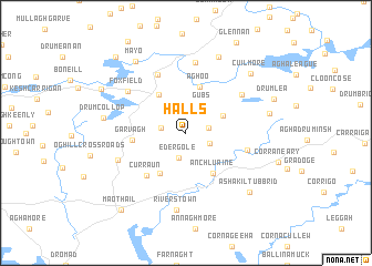 map of Halls