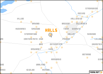 map of Halls