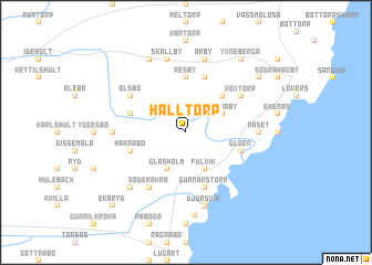 map of Halltorp