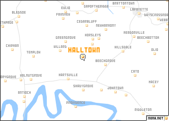 map of Halltown
