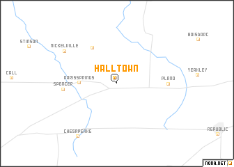 map of Halltown