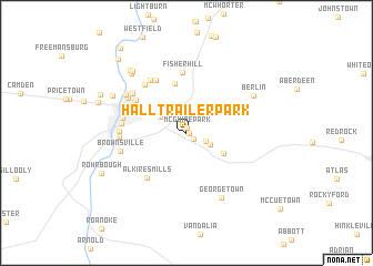 map of Hall Trailer Park