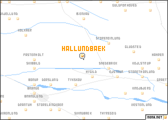 map of Hallundbæk