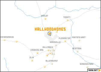 map of Hallwood Homes