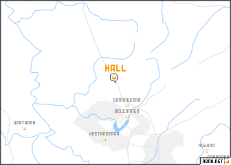 map of Hall