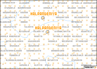 map of Halpandeniya