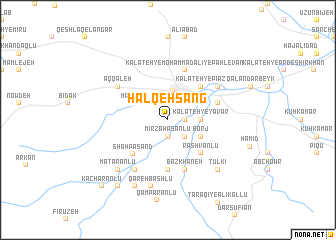 map of Ḩalqeh Sang