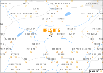 map of Halsäng