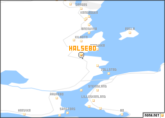 map of Halsebø