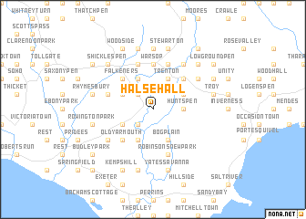 map of Halse Hall
