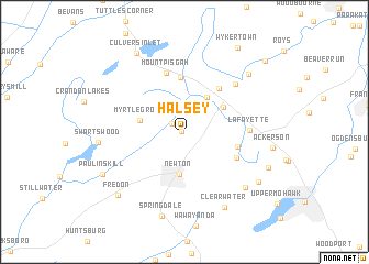 map of Halsey