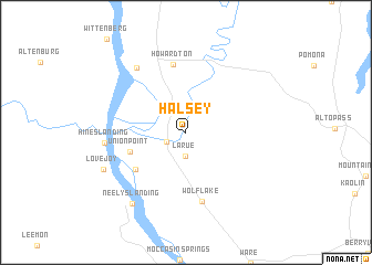 map of Halsey