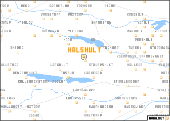 map of Hålshult