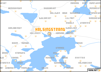 map of Hälsingstrand