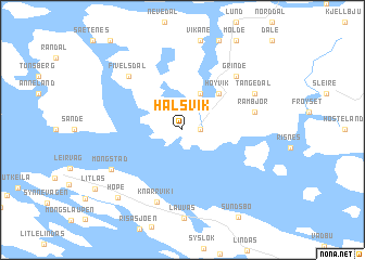 map of Halsvik